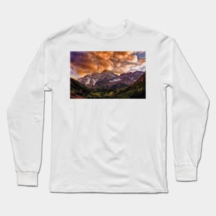 Maroon Bells Sunset Long Sleeve T-Shirt